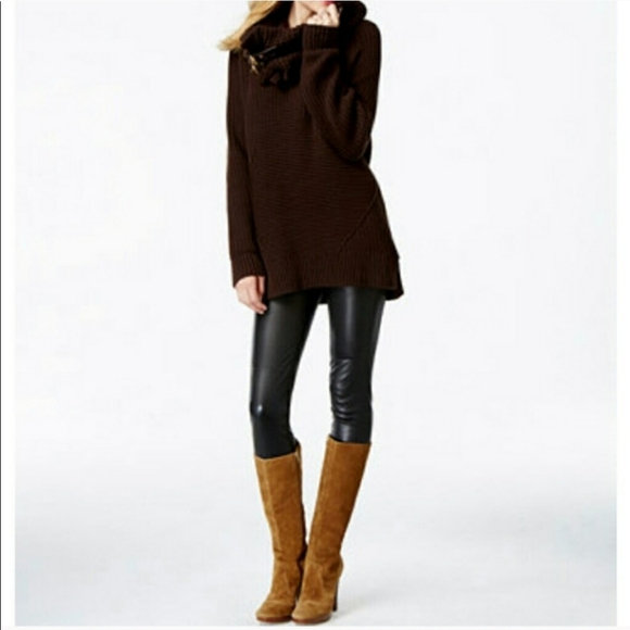 Michael Kors Pants - NWT Michael KORS Faux Leather Pull On Legging Pants In Black Small